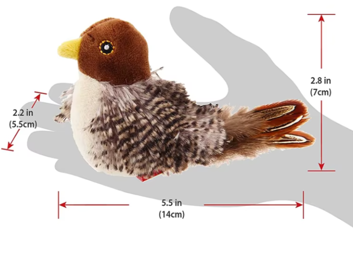 Interactive Flapping Bird Toy Whiskers Claws